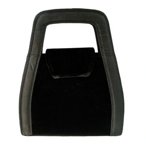 Black Suede & Satin Mini Handbag/Crossbody Bag Vintage